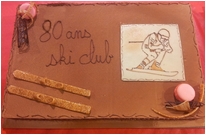 gâteau thème ski